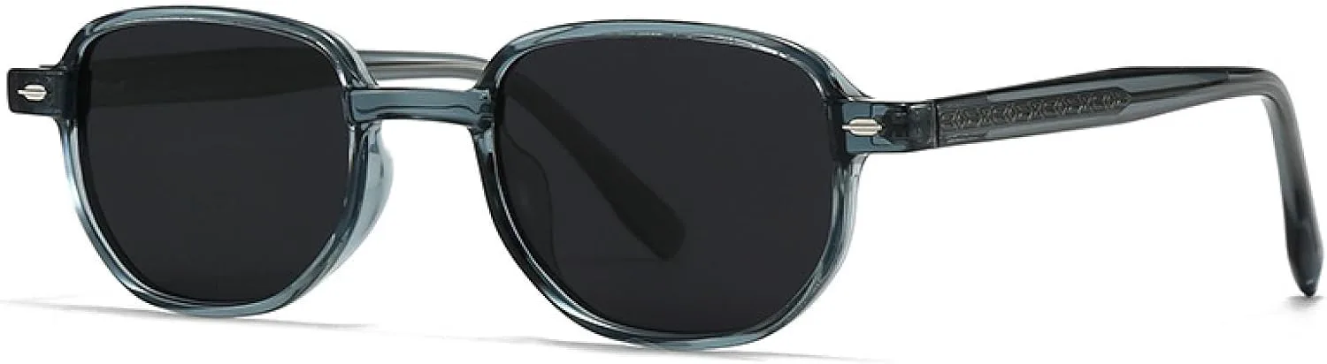 

Ретро-заклёпки, женские солнцезащитные очки класса люкс, модные очки с леопардовым принтом, защита от УФ-излучения UV400, мужские TVTBBVV, C7 Blue Black