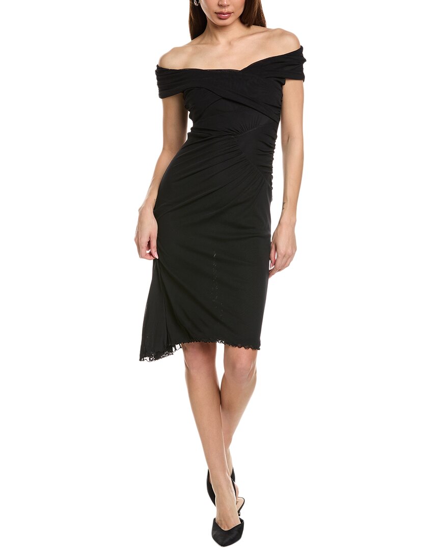 

Платье-мини Diane von Furstenberg Lovinia со сборками, черный
