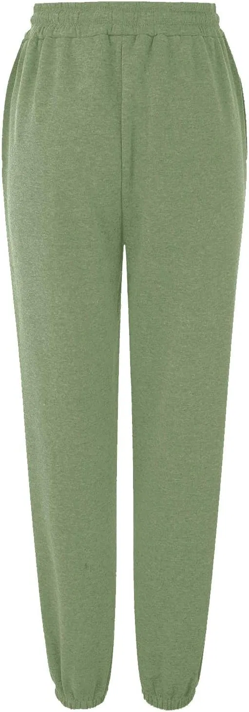 Женские спортивные брюки с карманами, высокие, свободные, Y2K, army Green — фото 3