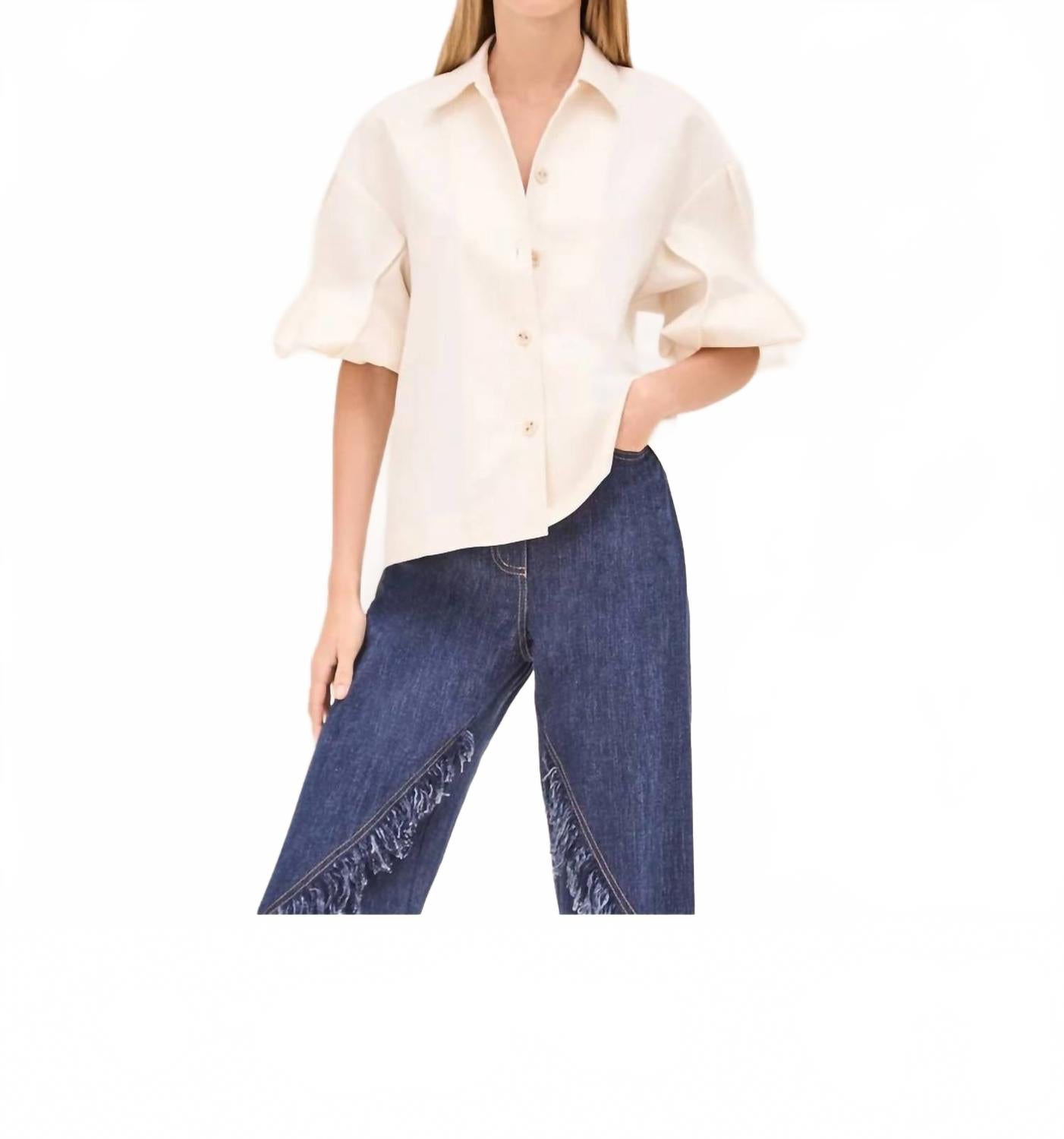 

Топ Elsie цвета слоновой кости ALEXIS