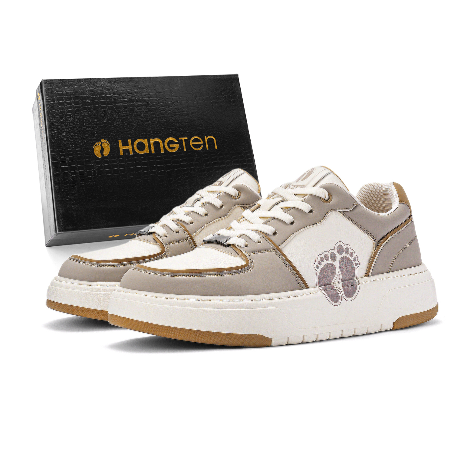 

HANG TEN Мужские низкие скейтерские кроссовки бежево-серые, цвет Beige Gray