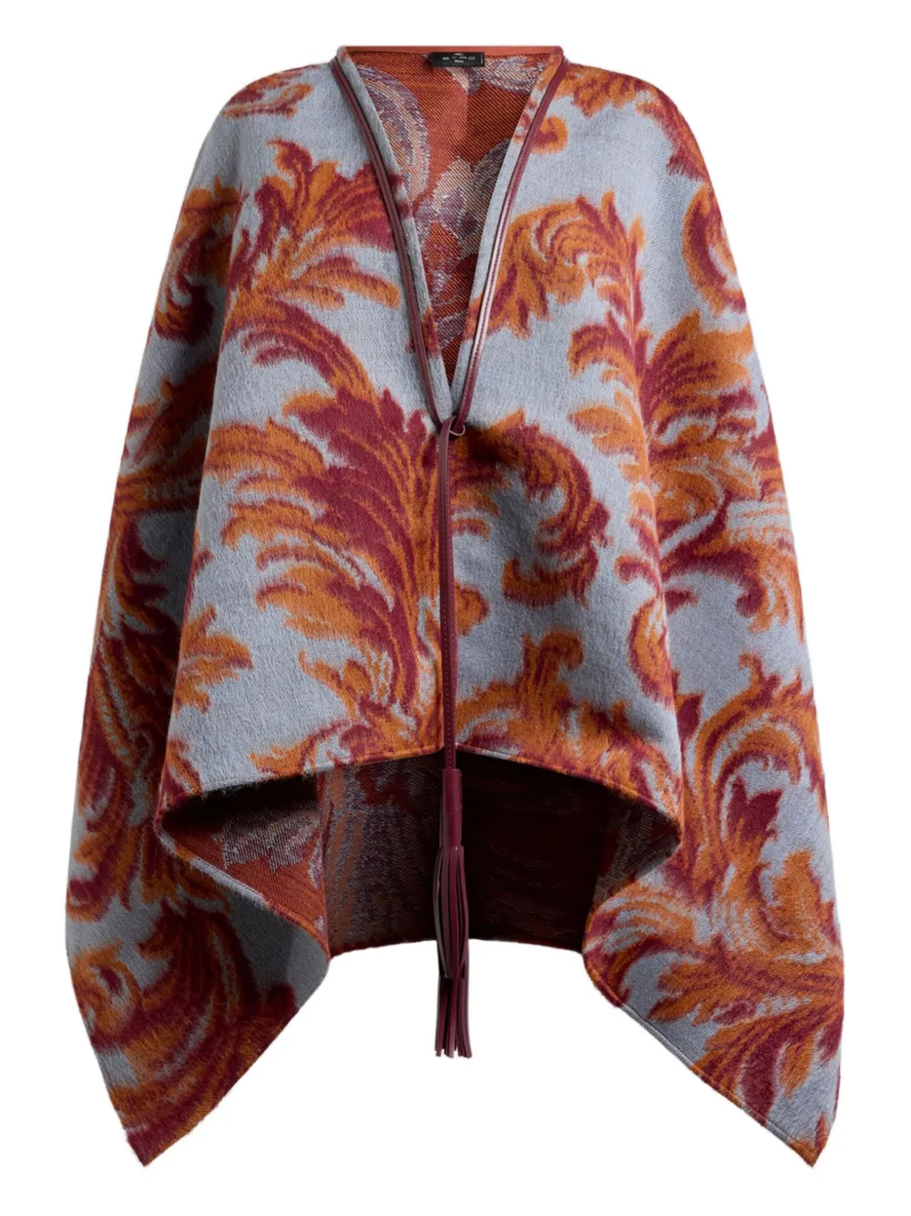 

Жаккардовый кейп с кисточками ETRO, синий