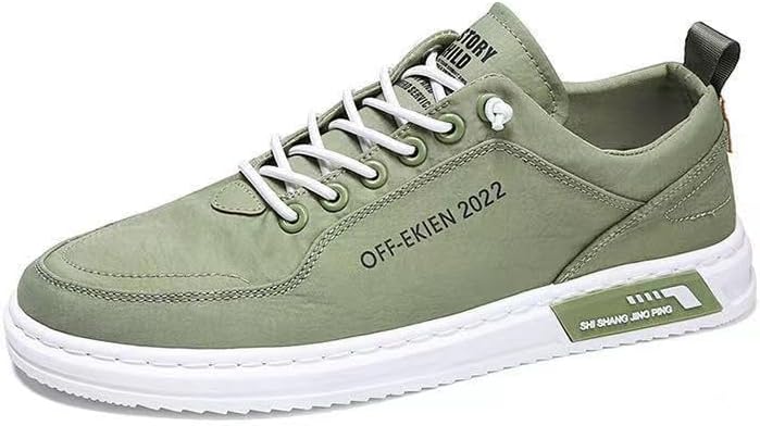 

Мужские кроссовки - повседневные спортивные туфли с мягкой подошвой и дышащей конструкцией для повседневного комфорта Hoalox, зеленый