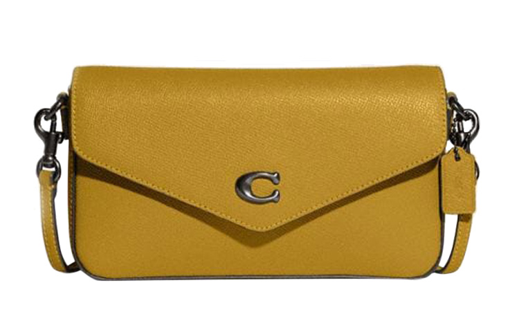 

COACH Сумка через плечо из натуральной кожи Wyn Grain, женская, льняная, желтая