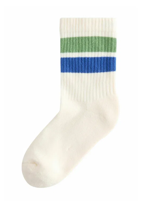 Носки 5 пар Next, ecru brown slogan stripe, цвет экрю-коричневый — фото 3