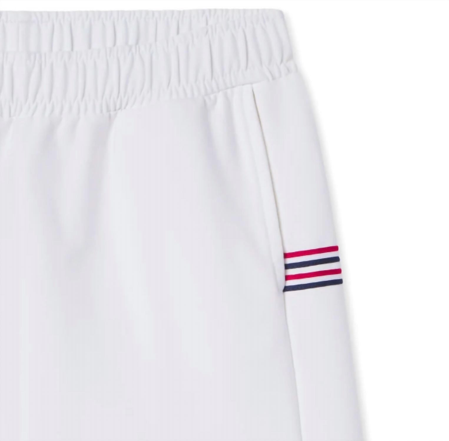 Классические теннисные шорты Tex Men's Classic Prep Tennis Shorts Americana ярко-белого цвета — фото 2