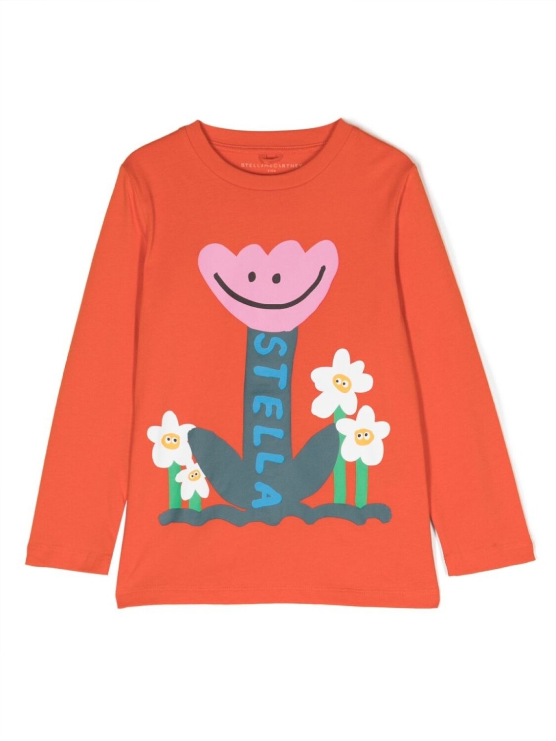 

Stella McCartney Kids футболка Smiley Tulip с цветочным принтом, оранжевый
