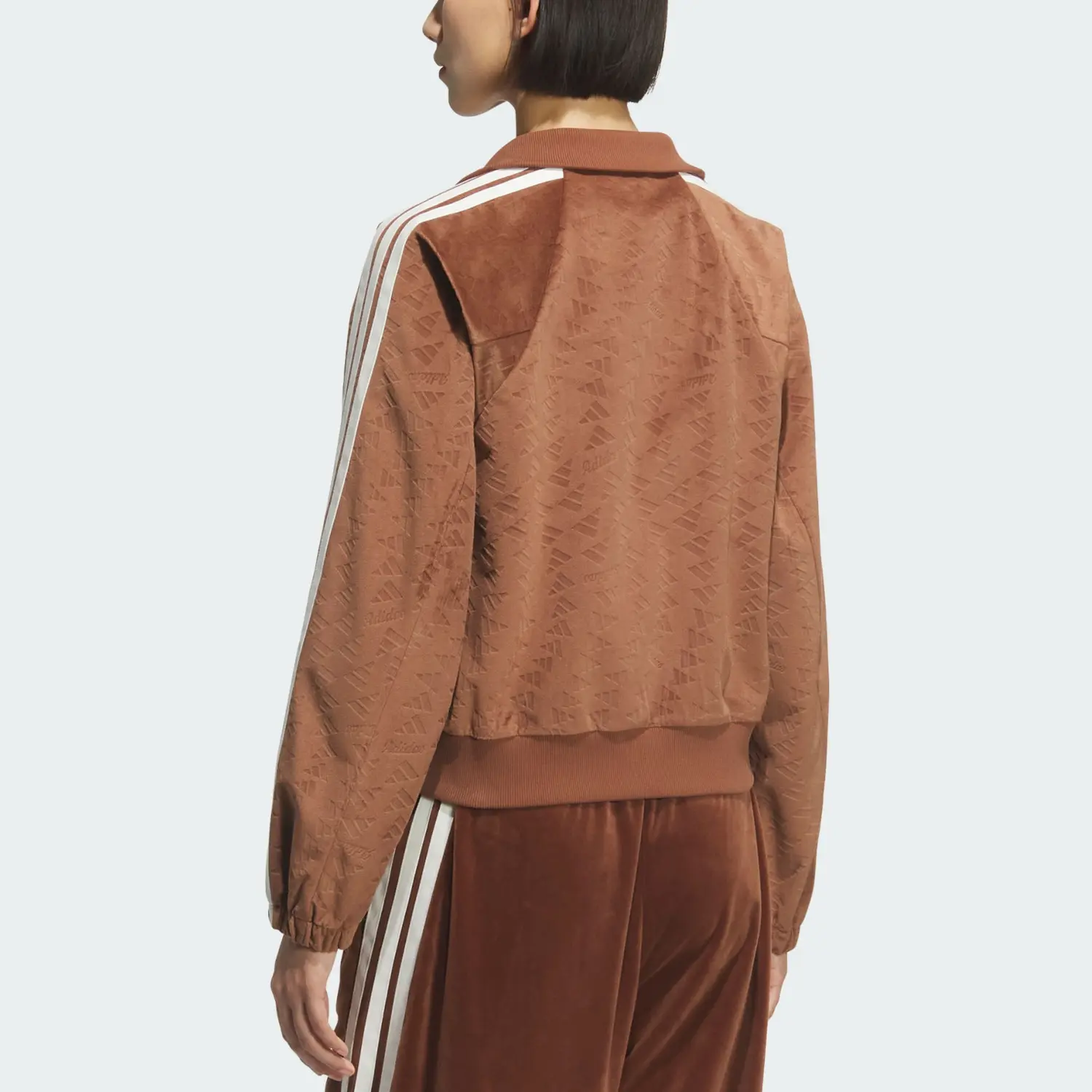 Adidas Вельветовая куртка женская, Soft Brown/Jade White — фото 4