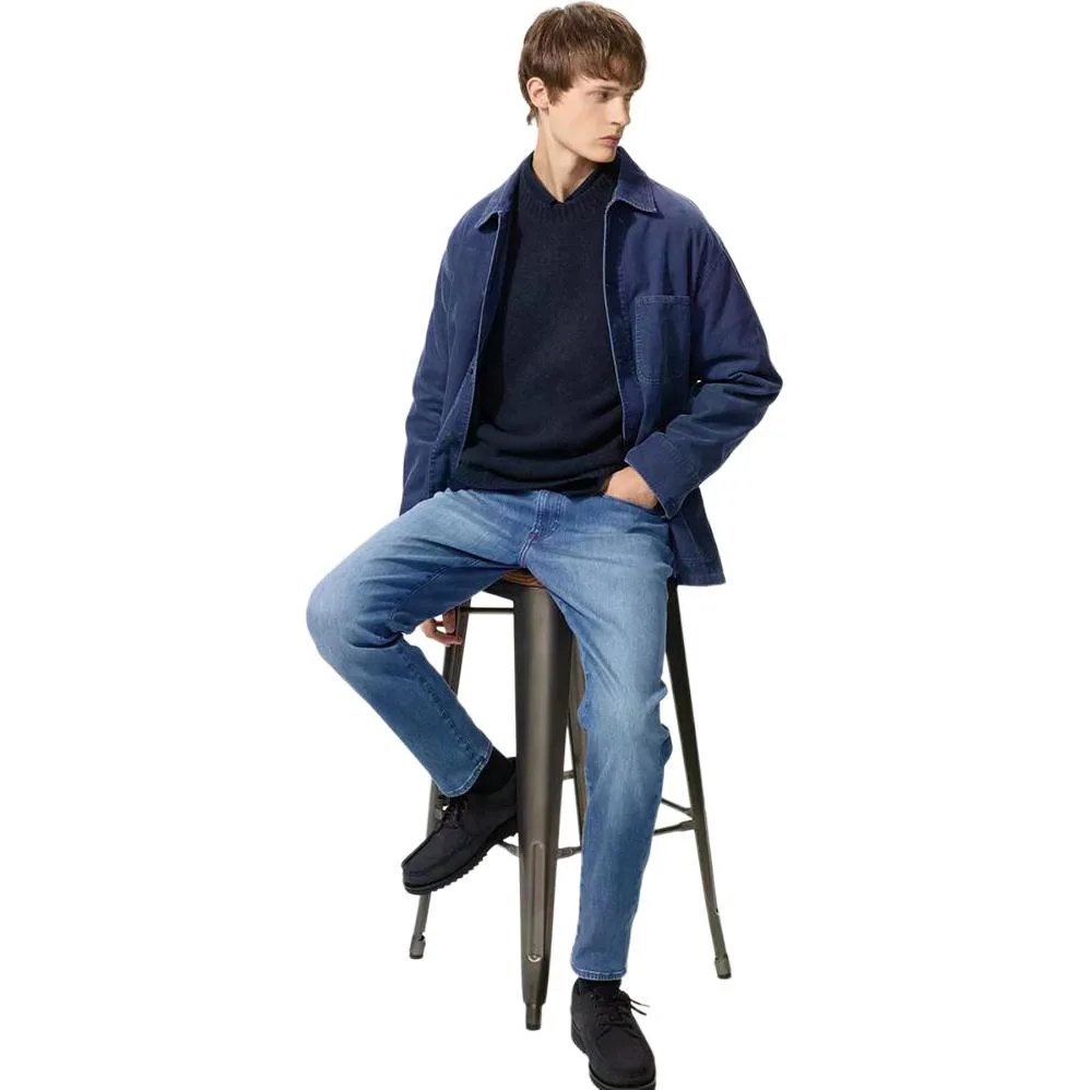Джинсы мужские Moderate UNIQLO, 484972/Royal Blue