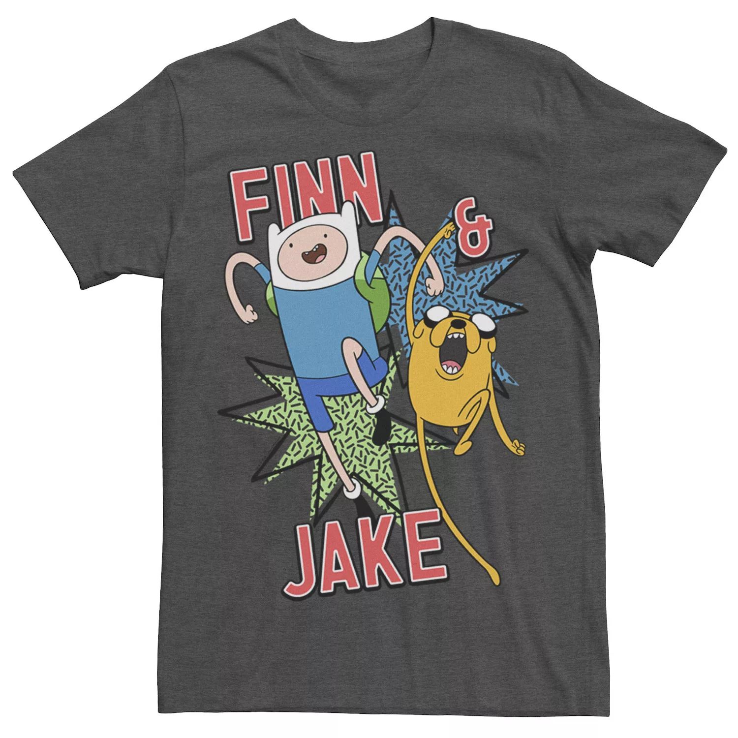 

Мужская футболка Cartoon Network Adventure Time Finn & Jake Kapows Licensed Character