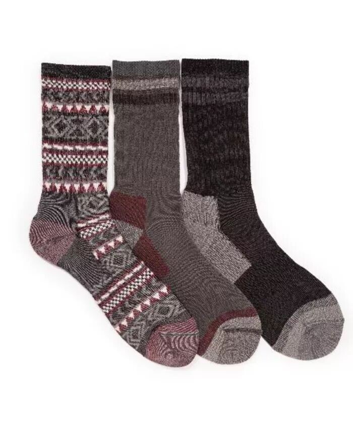 

Мужские носки с фиксатором тепла для походов (3 шт.) MUK LUKS, мультиколор