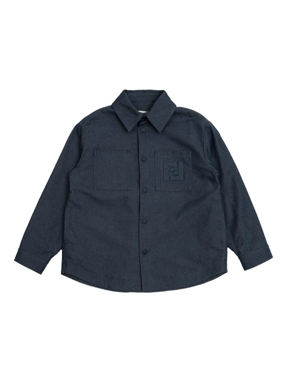 

Куртка-рубашка на пуговицах FENDI KIDS, синий