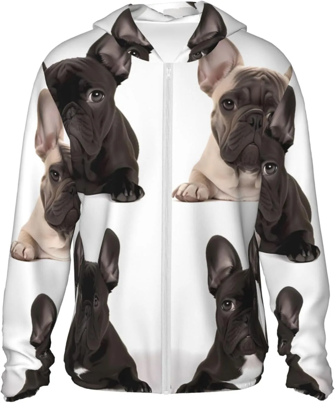 

Мужская толстовка с защитой от солнца UPF 50+ French Bulldog, с длинным рукавом FHEDVBN