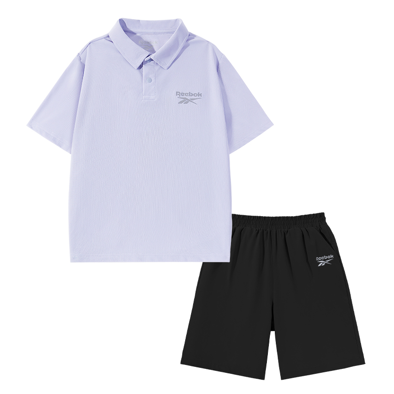 

Повседневный костюм 2 предмета для подростков Reebok, светло-фиолетовый/серебристый/черный