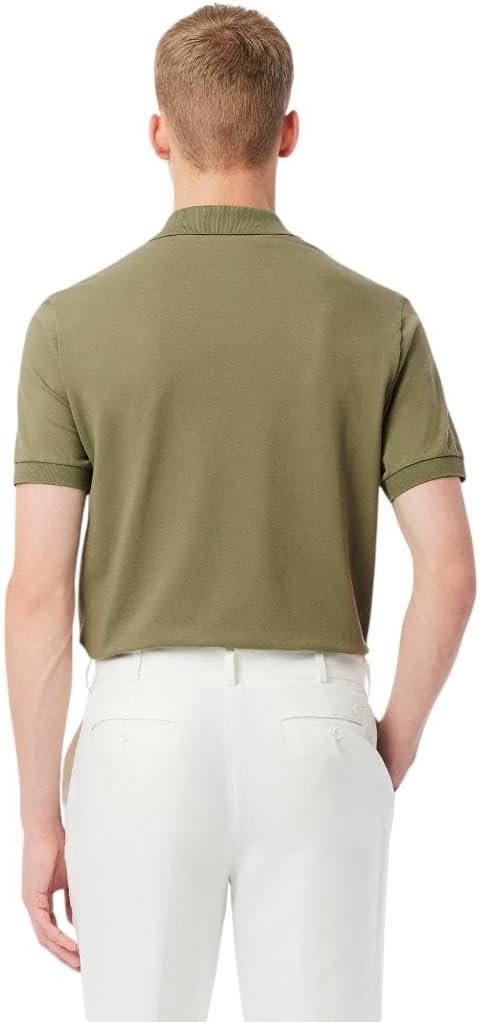 Футболка-поло Lacoste, мужская, хаки/светлокоричневый — фото 3