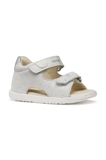 Сандалии замшевые Sandal Macchia Geox, серебряный