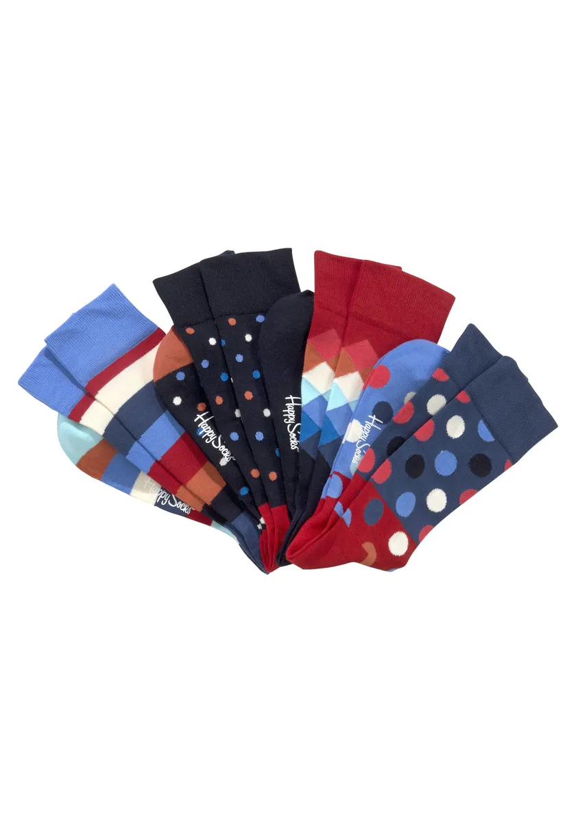 

Носки Happy Socks (4 пары), подарочная коробка Multi Dots, цвет морской волны