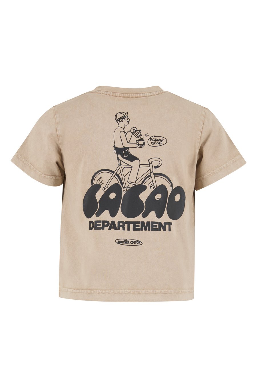 Футболка Another Cotton Lab CACAO DEPARTMENT WASHED, Beige — фото 2