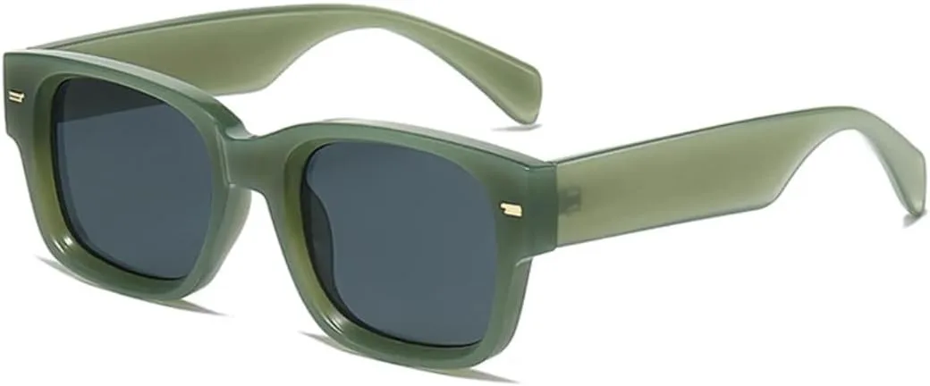 

Винтажные солнцезащитные очки с цветными заклепками для мужчин, модные градиентные очки с защитой от УФ-излучения UV400 для женщин, люксовые UUPTTPL, Green Grey