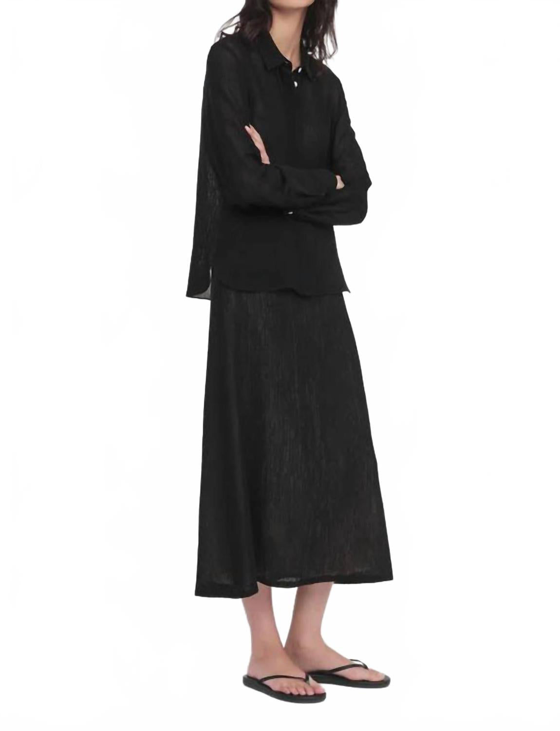 

Блузка Эди в черном цвете Partow