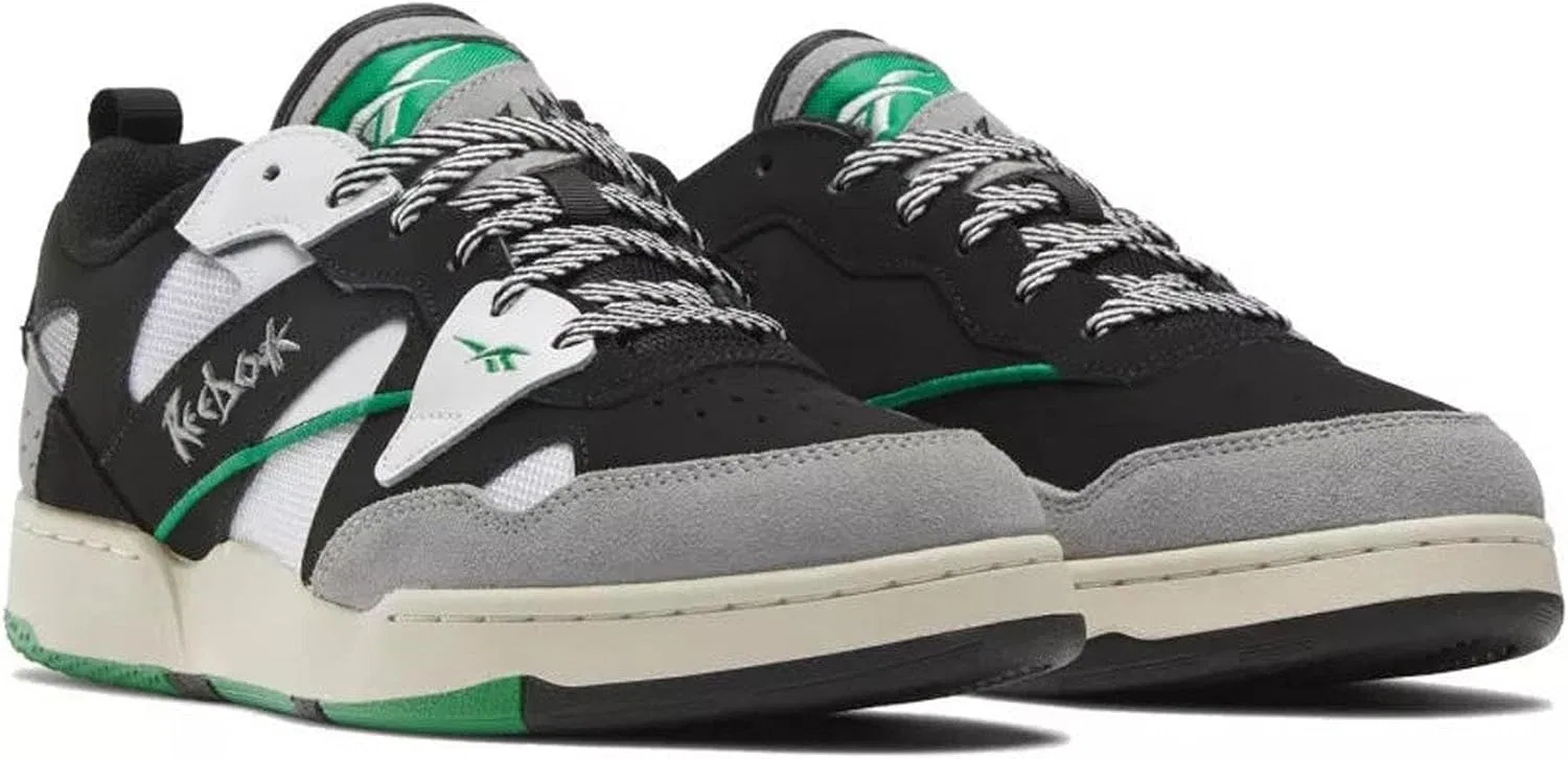 Кроссовки Reebok Unisex BB 4000 II '96, Black White Glengreen — фото 2