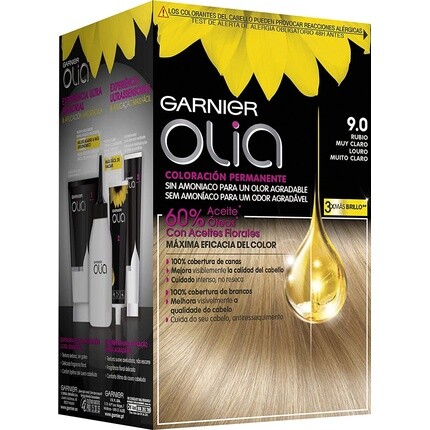 

Перманентная краска Olia 9.0 Очень светлый блондин 60мл, Garnier