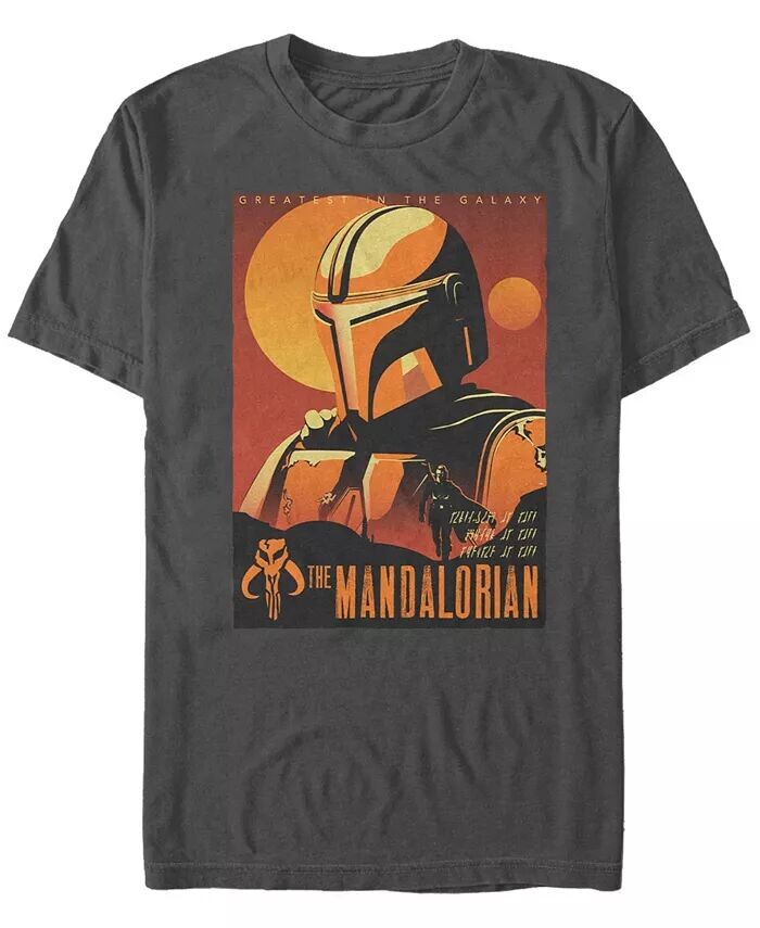 

Мужская футболка Sunset Mandalorian с коротким рукавом и круглым вырезом Fifth Sun, серый