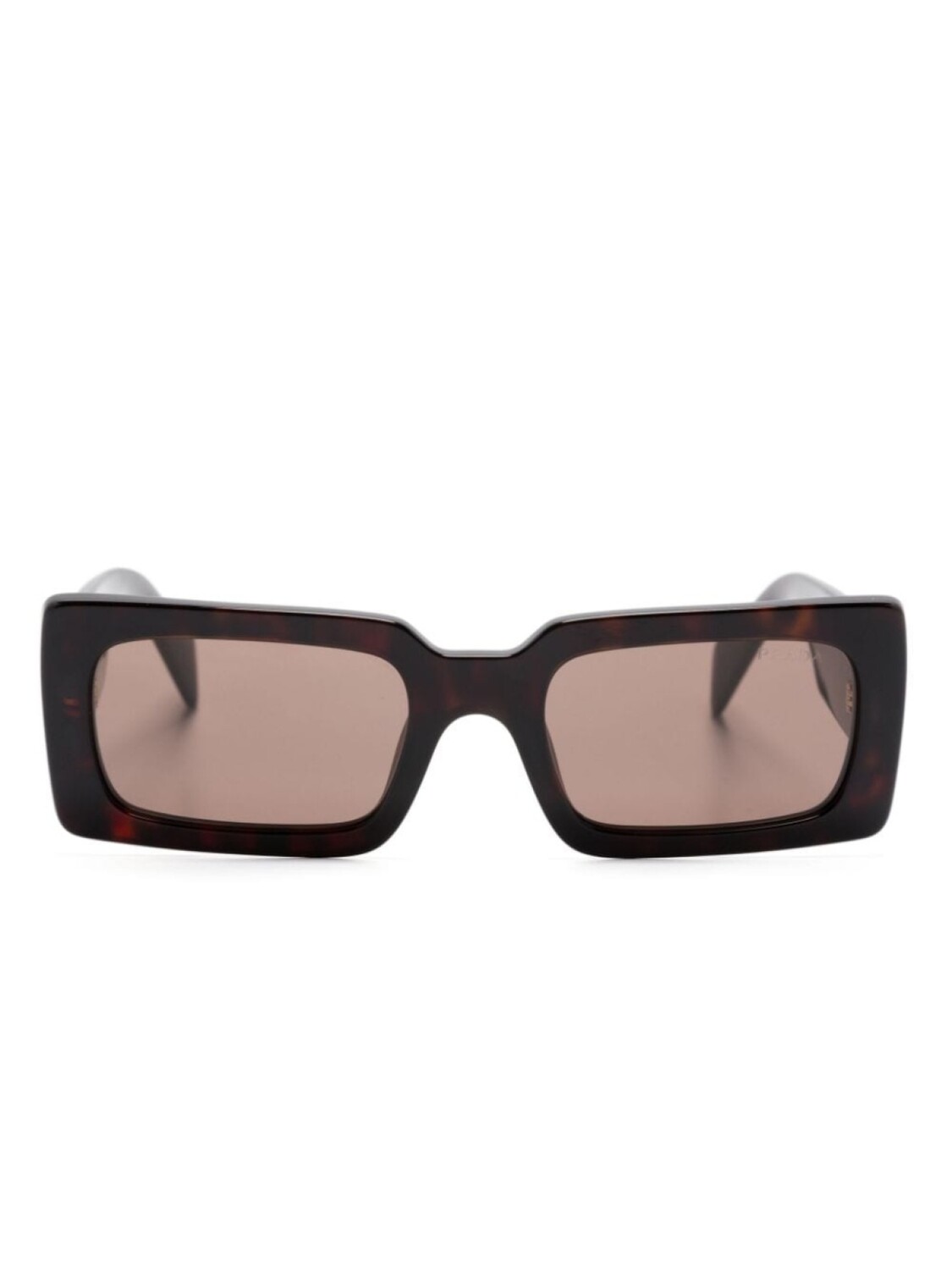 

Prada Eyewear солнцезащитные очки в прямоугольной оправе, коричневый