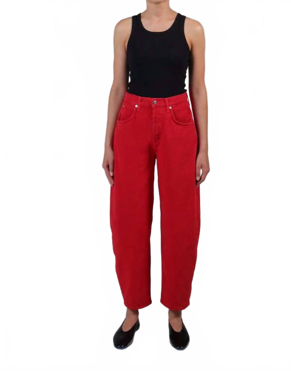 

Джинсы Cassel Ultra High Barrel In Red ETICA