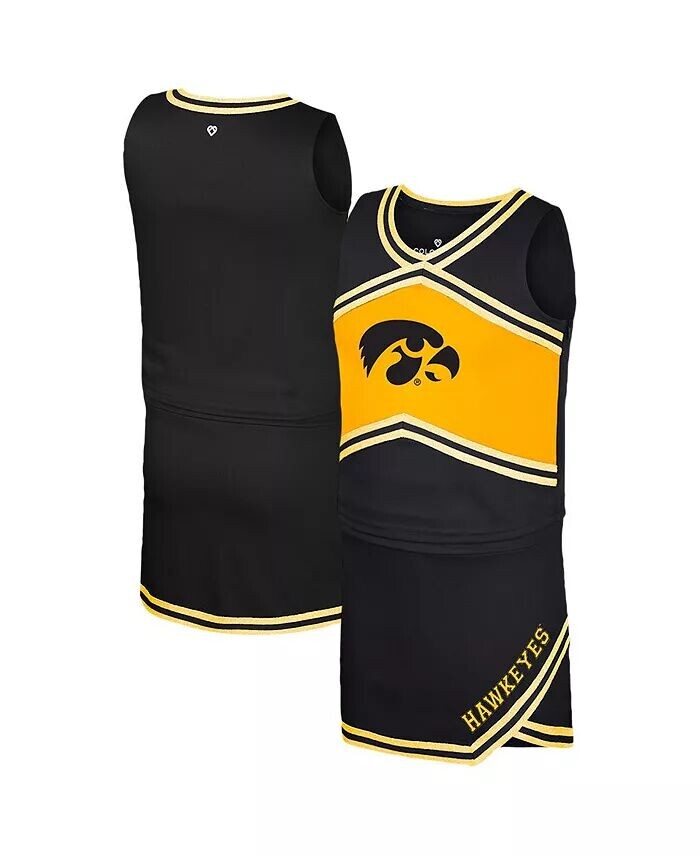 

Комплект из топа и юбки для черлидеров Big Girls Black Iowa Hawkeyes Colosseum