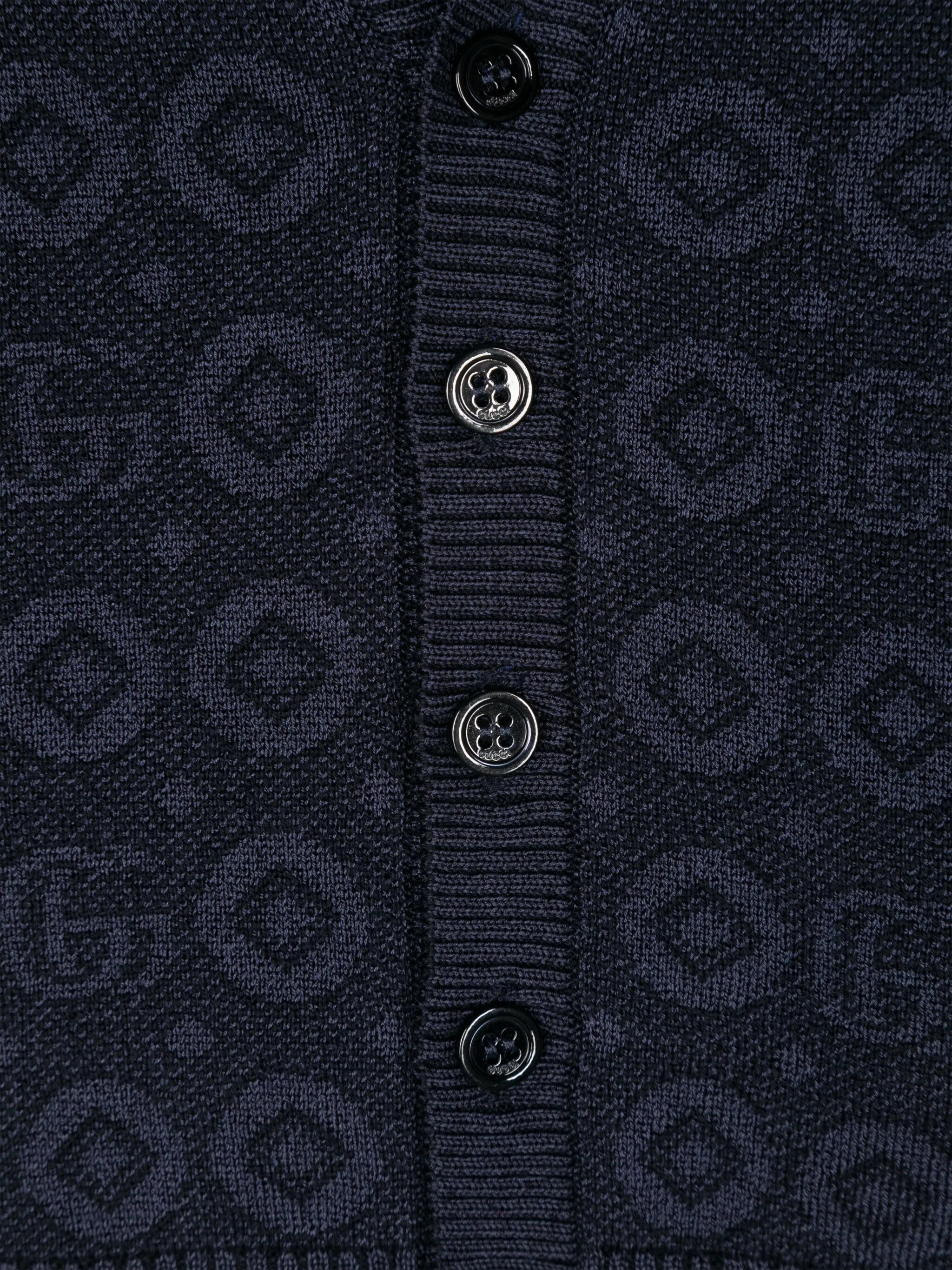 Жаккардовый кардиган с узором GG Gucci Kids, синий — фото 3
