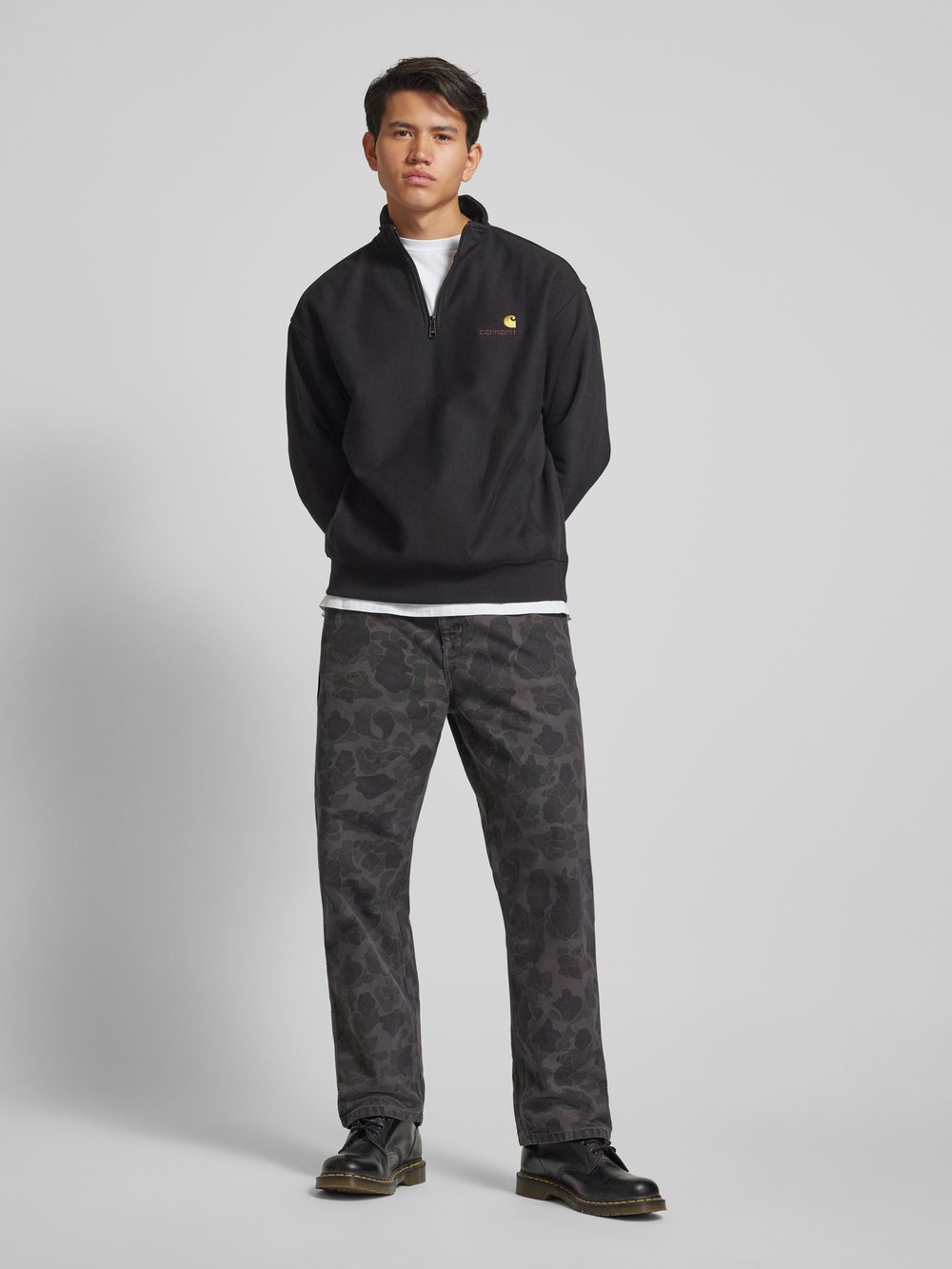 

Брюки прямого кроя с боковыми карманами, модель «УТКА» Carhartt Work In Progress, антрацит