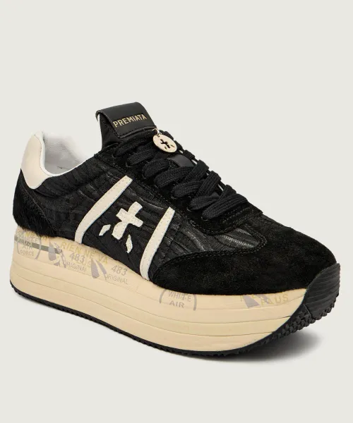 Кроссовки кожаные Beth Premiata, черный