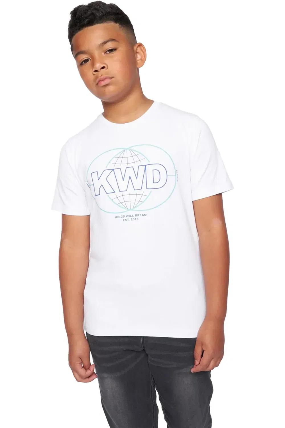 Детская футболка с принтом Kings Will Dream, белый