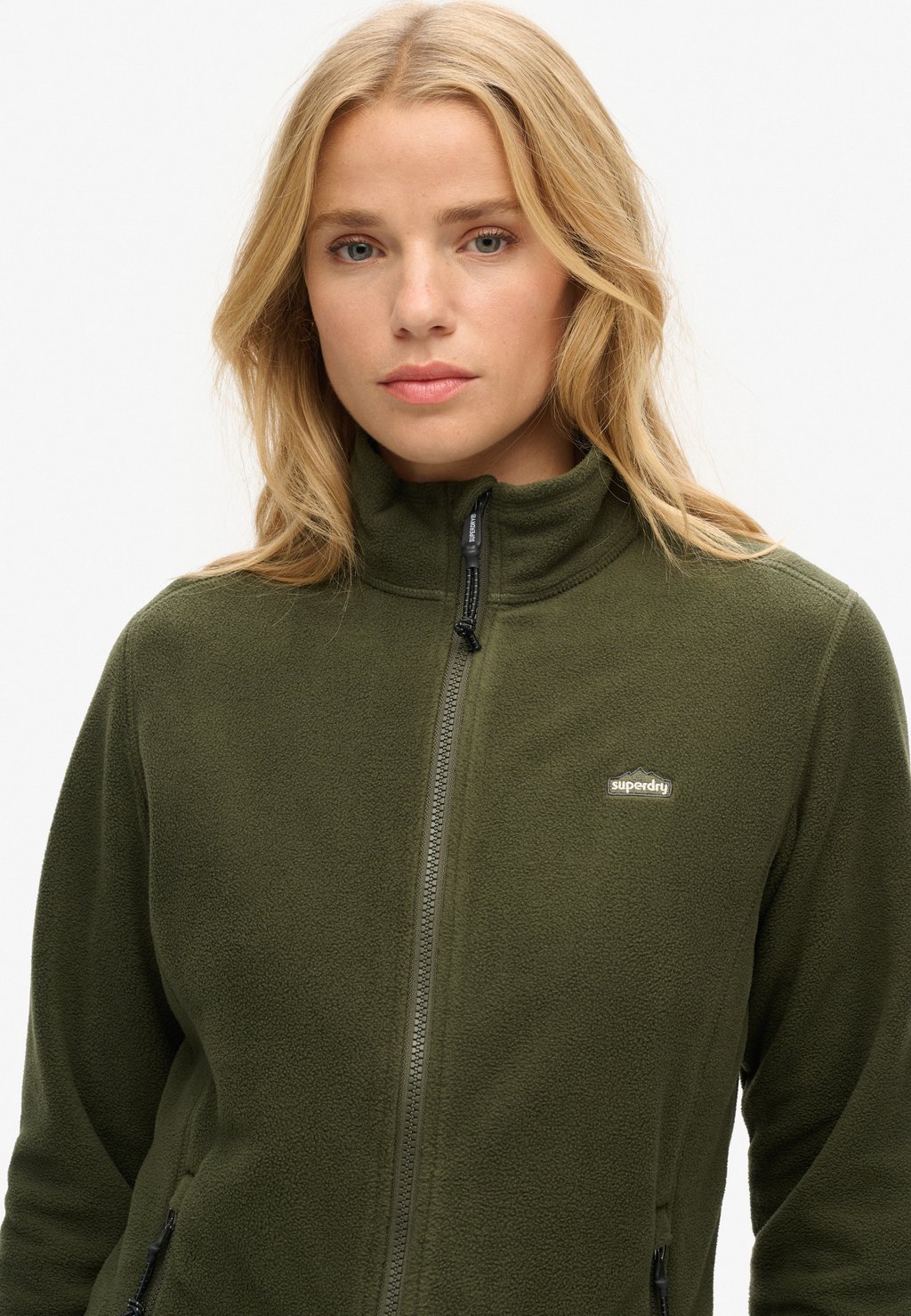 Флисовая куртка POLAR FULL ZIP Superdry, хаки — фото 3