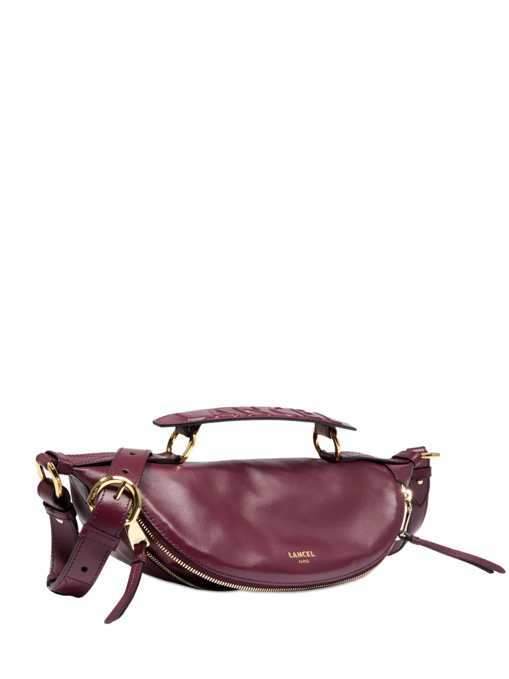 

Сумка через плечо из кожи в стиле оригами с закругленными углами Lancel, красный