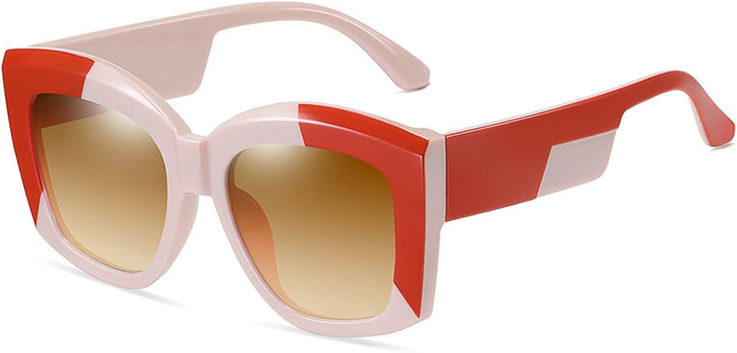 

Модные женские солнцезащитные очки в двухцветной оправе «кошачий глаз», трендовые очки для женщин, для фотосессий на морскую тематику, солнцезащитные очки, декоративное украшение для очков COTIA, Pink Red