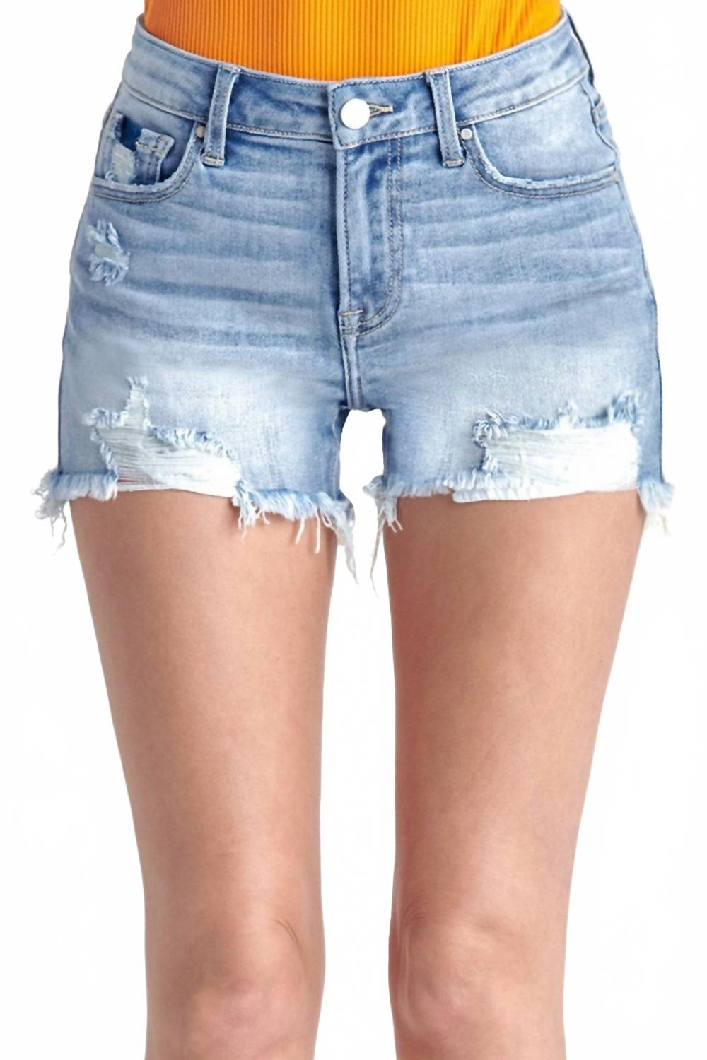 

Свободные джинсовые шорты в среднем тоне стира RISEN, Medium Wash