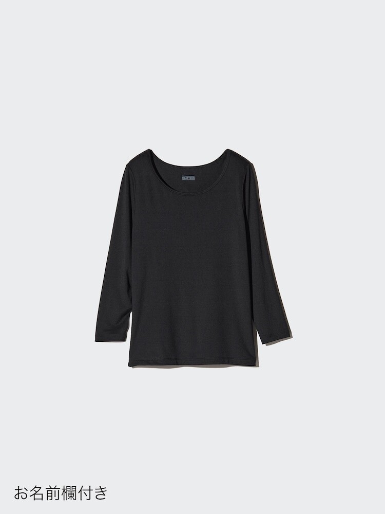 

Футболка heattech с u-образным вырезом Uniqlo, черный