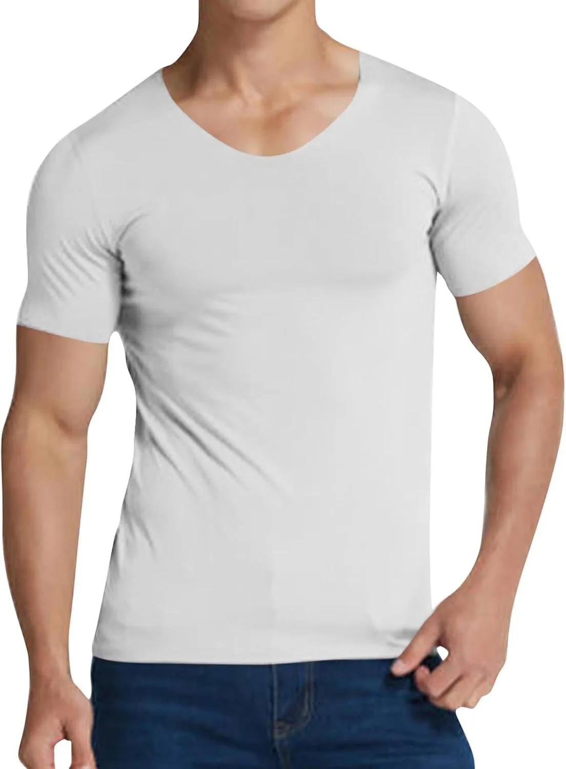 

Мужская футболка V-образного выреза с коротким рукавом Slim Fit для тренировок