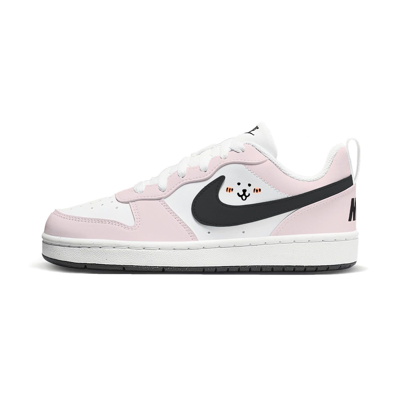 

Nike Court Borough Bear Joke устойчивые к истиранию низкие детские скейтбординговые туфли Pink Unisex