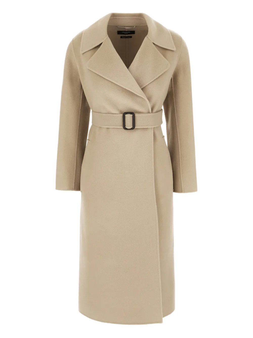 

Двубортное пальто с поясом Weekend Max Mara, нейтральный