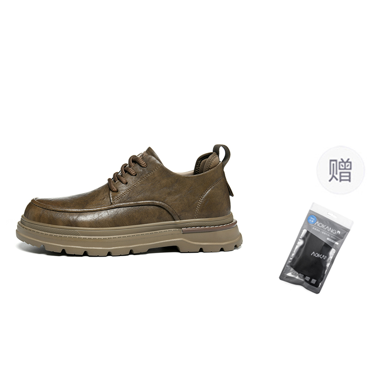 

Мужские низкие короткие ботинки Мартин Aokang, хаки (gift included)