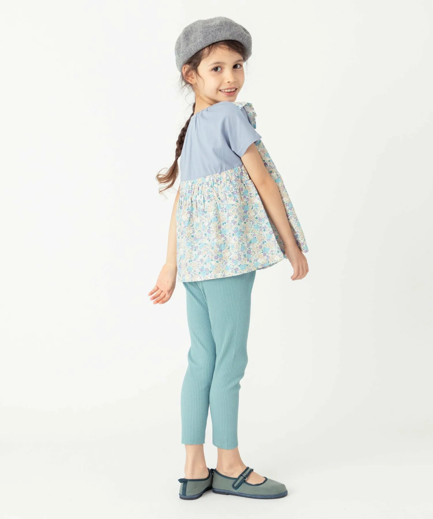 Футболка для стыковки Ever Closet, Matte Blue Flower — фото 3