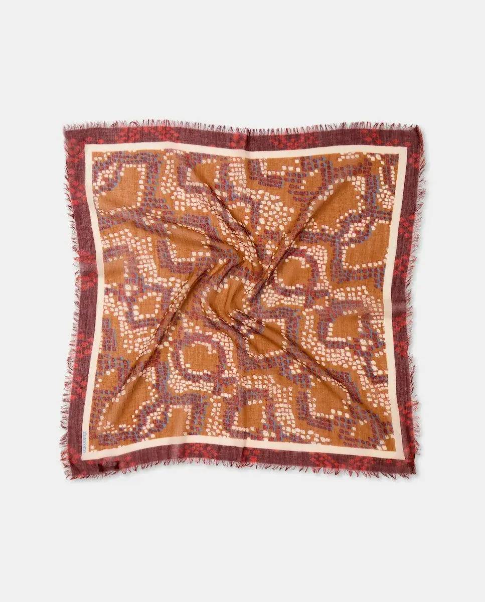 

Шарф с принтом в виде змеи Tintoretto, песочный