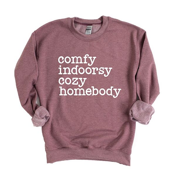 

Графический свитшот для женщин Comfy indoorsy cozy homebody Simply Sage Market, Heather Maroon, Зеленый, Графический свитшот для женщин Comfy indoorsy cozy homebody Simply Sage Market, Heather Maroon