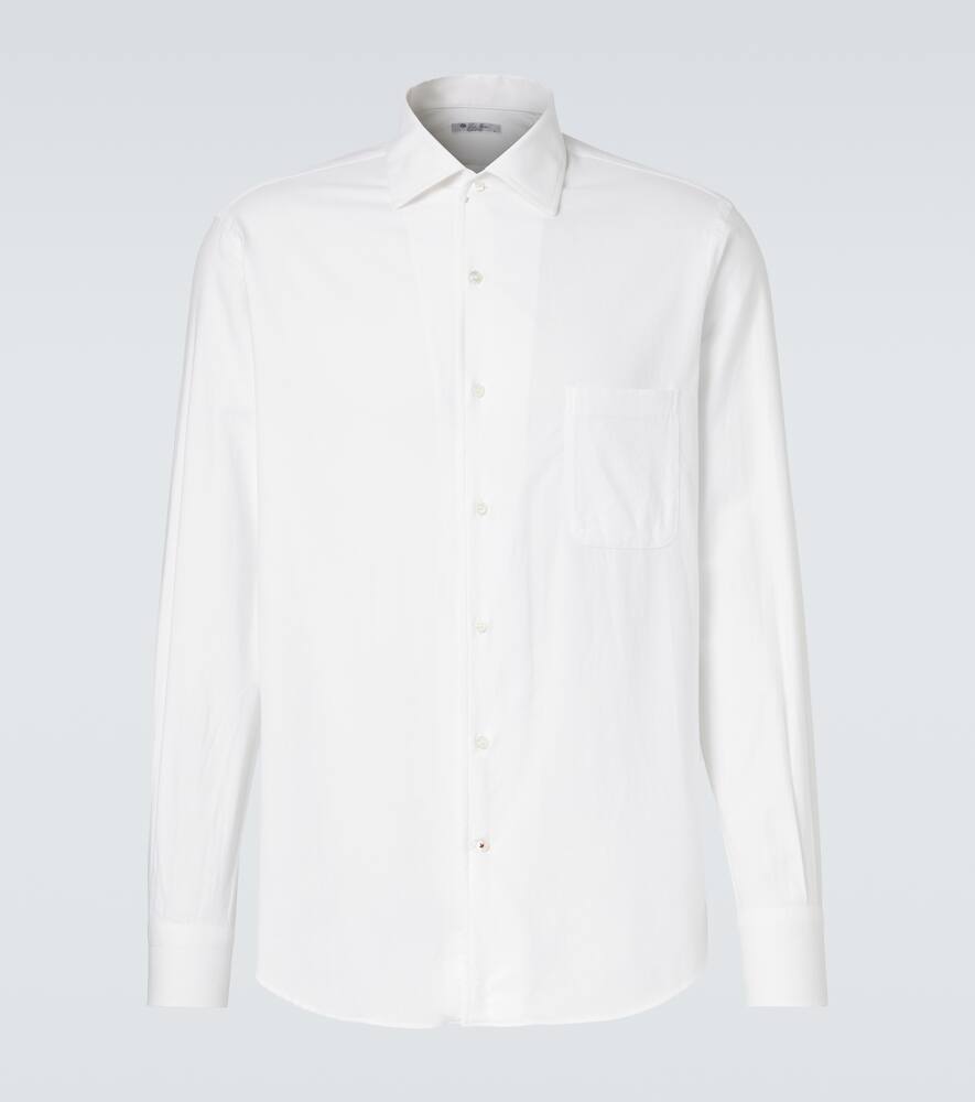 

Хлопковая рубашка André Loro Piana, Optical White