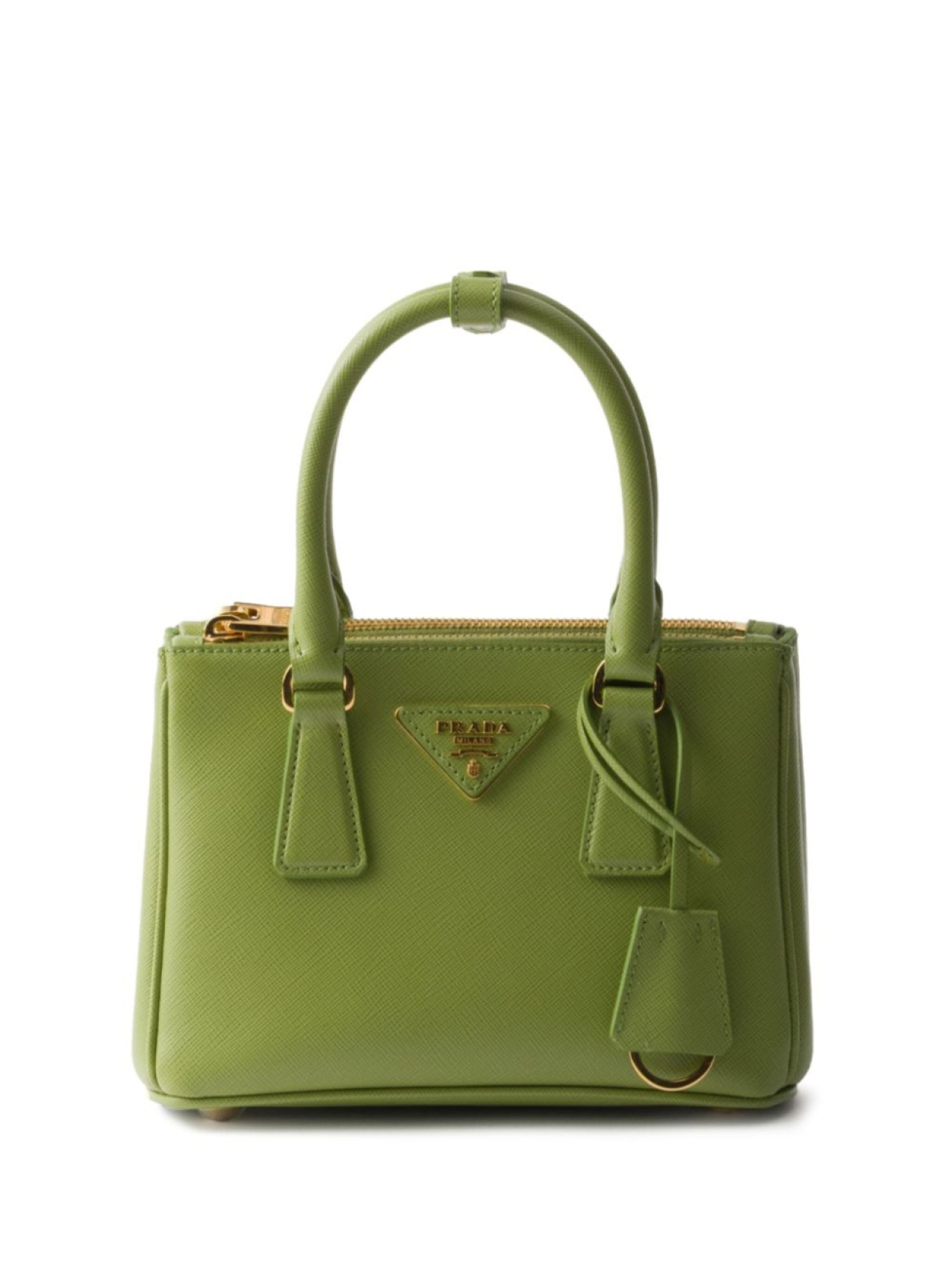 

Мини-сумка Galleria из сафьяновой кожи Prada, зеленый