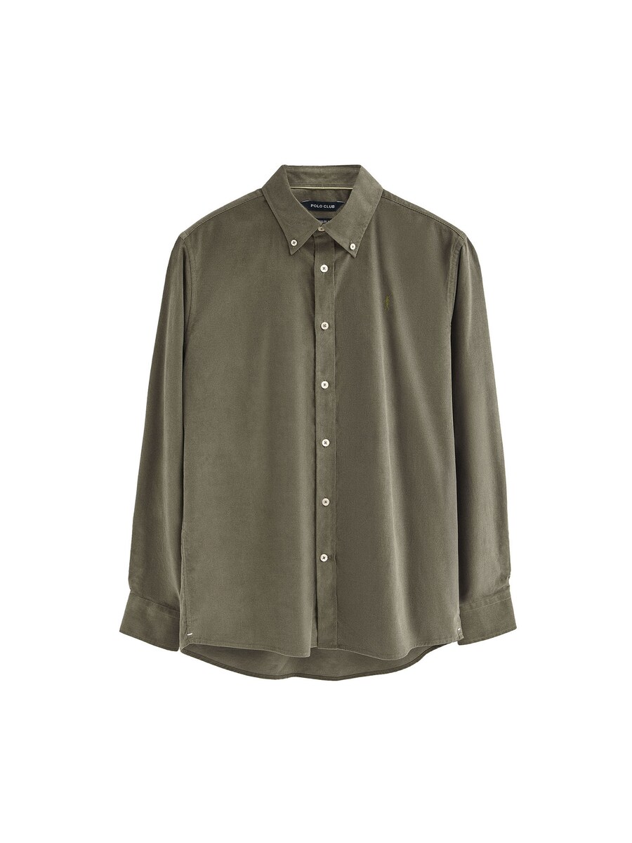 

Рубашка на пуговицах классического кроя Polo Club, оливковый