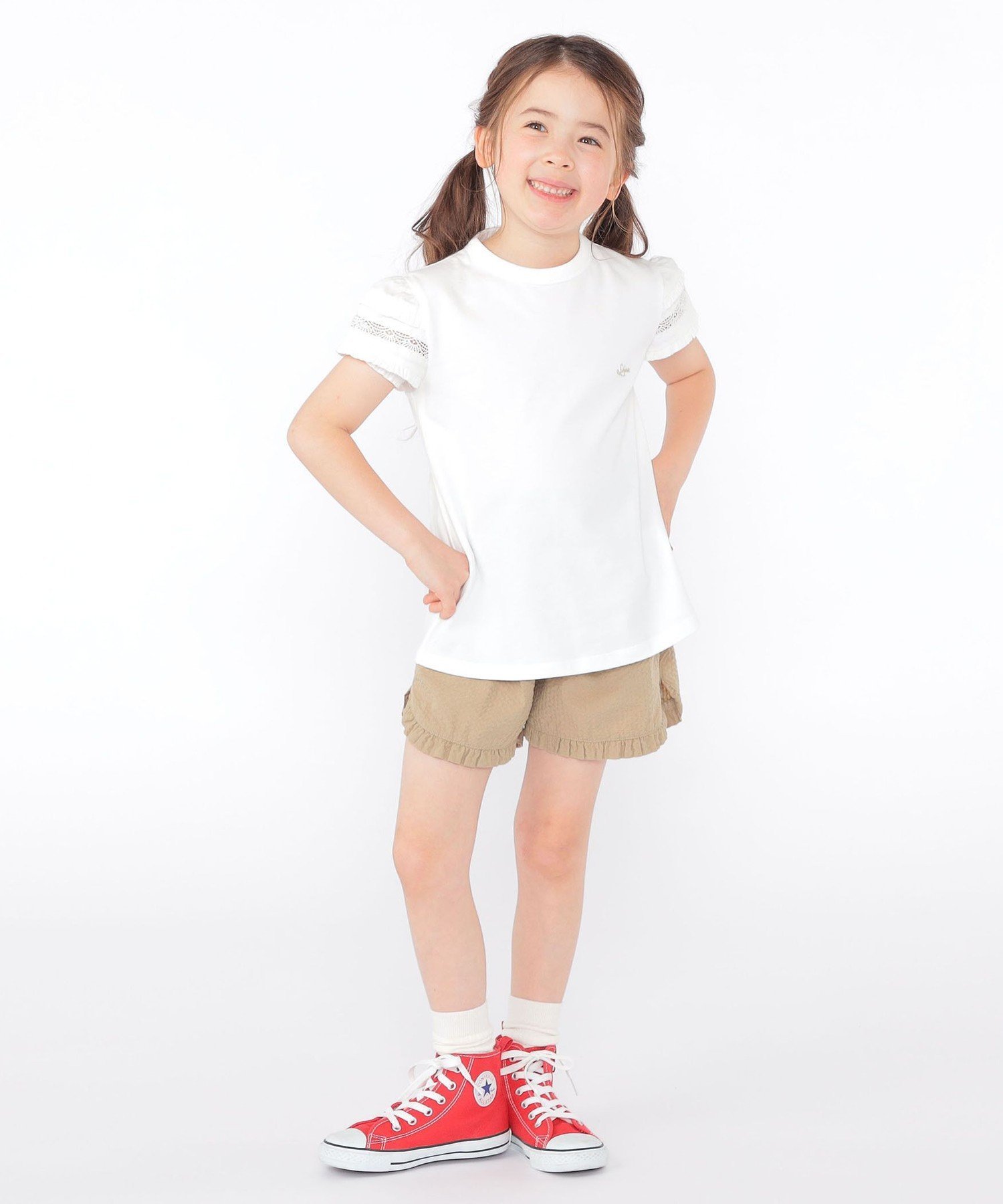 Детские шорты SHIPS: 100–130 см / <Влагоотводящие> с оборками SHIPS KIDS, Beige — фото 2